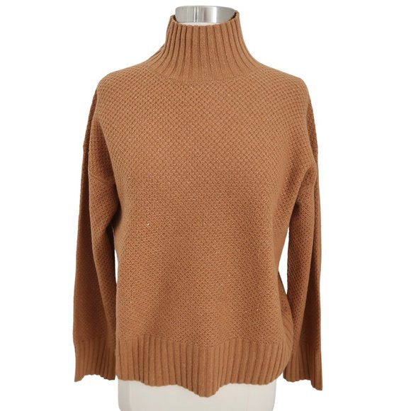 EVERLANE Stroopwafel Recycled Cashmere turtleneck sweater NWT sz XS - Picture 1 of 5